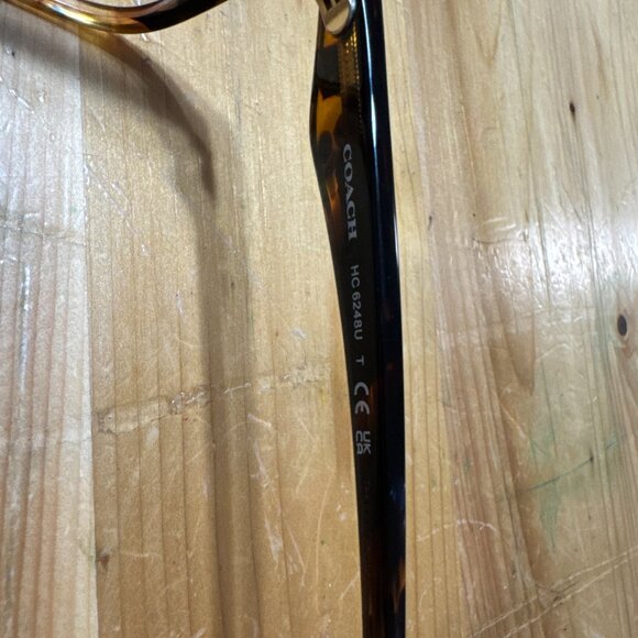 Coach HC6248U Jade Pearl Tortoise Eyeglass Frames 54-16-140 Demo Lenses And Case - Picture 5 of 11